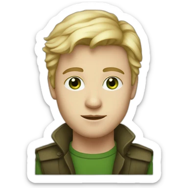 Young-british-male-historian-with-blonde-hair-and-green-eyes sticker