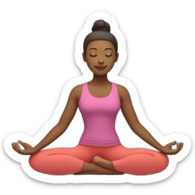 yoga pose sticker