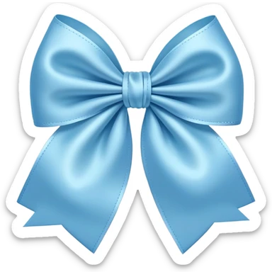 baby blue coquette bow sticker