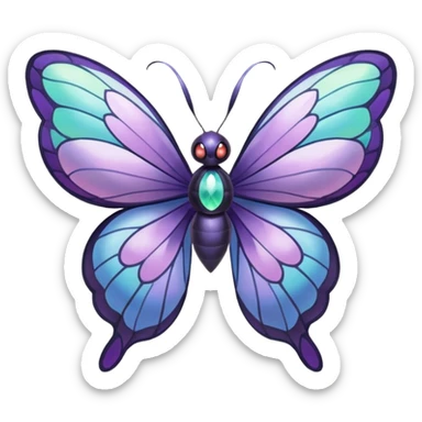 Butterfree-Lunala-Fakémon-hybrid-creature (full body)  sticker