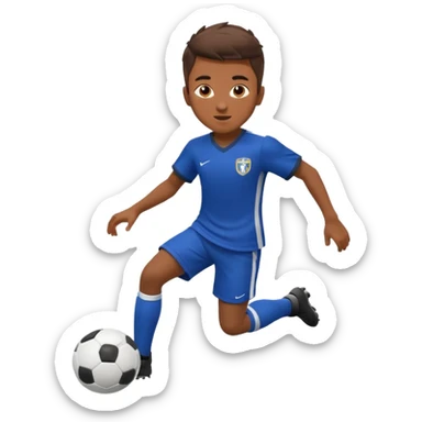boy playing soccer  sticker