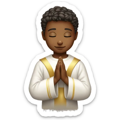 The Young europa Priest in prayer sticker