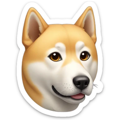 korean jindo dog sticker