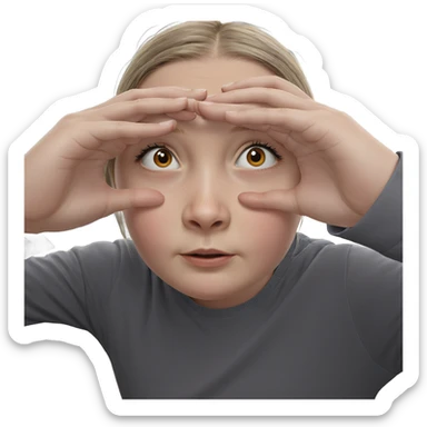 realistic indoor portrait of girl sticker