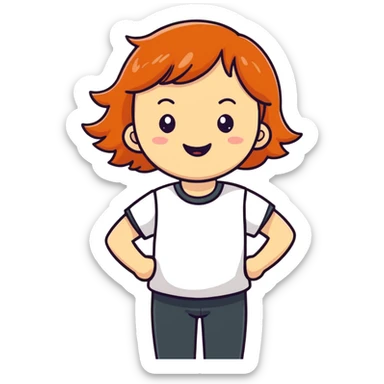 Joyful ginger sticker
