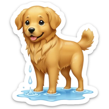 Dog peeing sticker