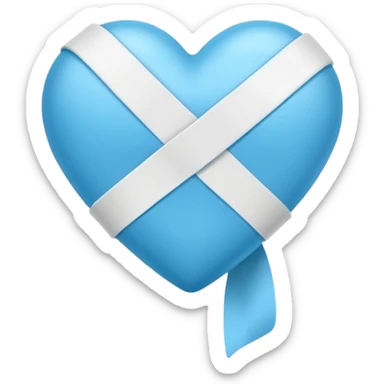 blue heart with a bandeide sticker