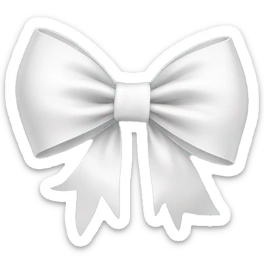 White bow sticker
