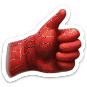 spider-man thumb up hand sticker