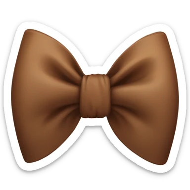 aesthetic brown bow sticker