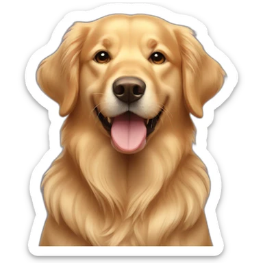 golden retriver happy sticker