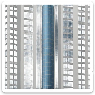 2 identical skyscrapers sticker