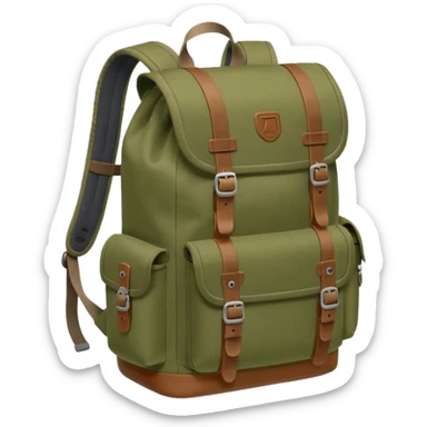 Hiking backpack with chest strap sticker