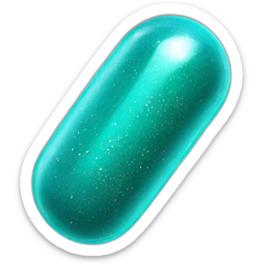 teal medicine capsule, sparkles and texture sticker