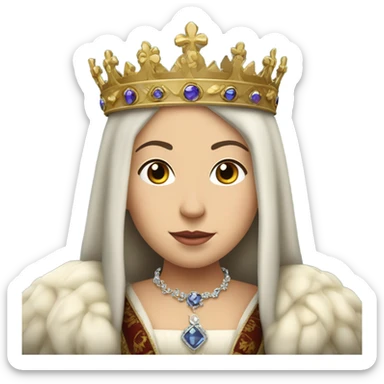 Queen Catherine of Aragon, detailed pretty sticker