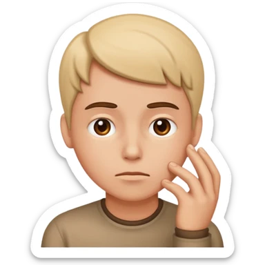 thinking or trying to remember sticker