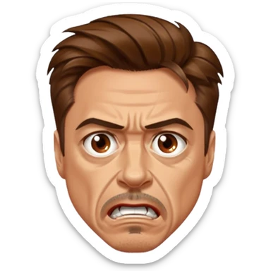 robert downey jr angry sticker