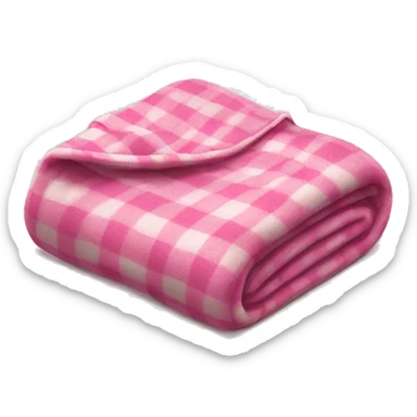 pink flannel folded blanket  sticker