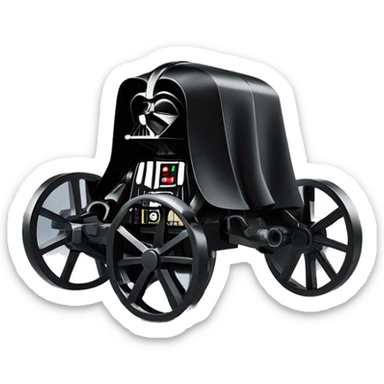 Darth Vader’s Lego horse-drawn 4 wheel caravan  sticker