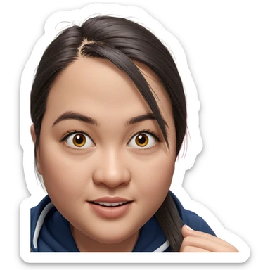 realistic portrait of girl sticker