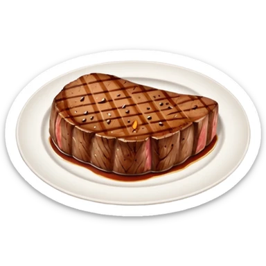 Steak on a plate sticker