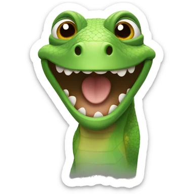 lizard smiling sticker