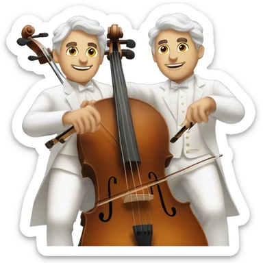2Cellos in white sticker