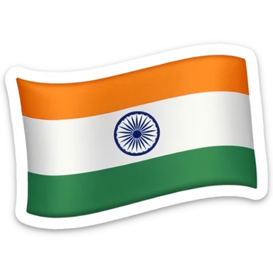Indian flag 3d sticker