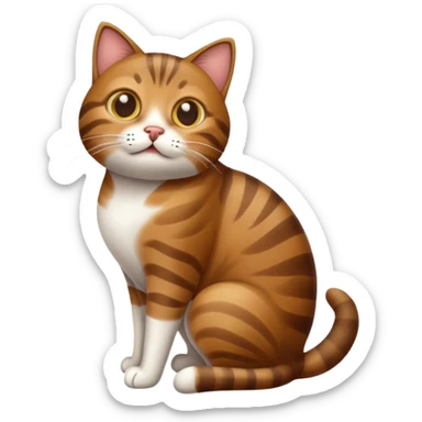 Cat taking a shit sticker