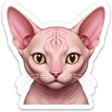 Sphynx cat nosepicking sticker