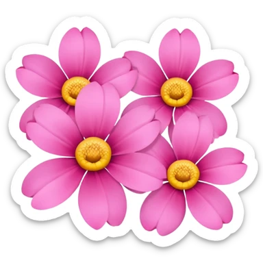 pink floral  sticker