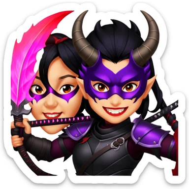 Demon-Horned Warrior sticker