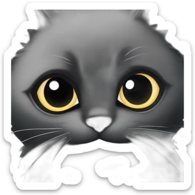 fold-eared black kitten vampire sticker