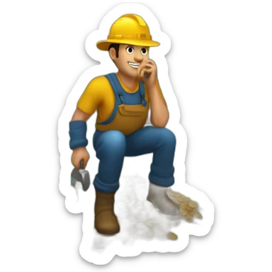 gold mining on the blue river bank sticker