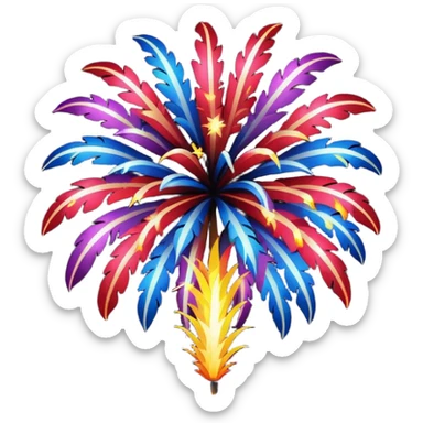 Custom firework display sticker