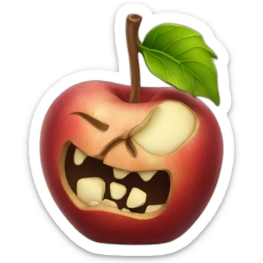 Rotten apple sticker
