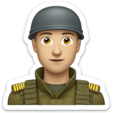 Ukrainian soldier sticker