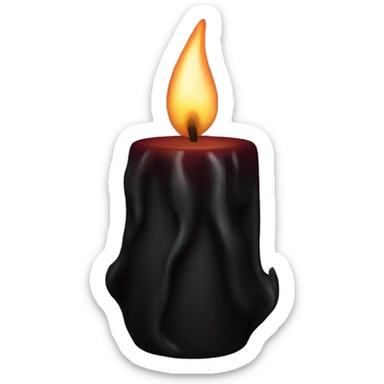 Black flame candle  sticker