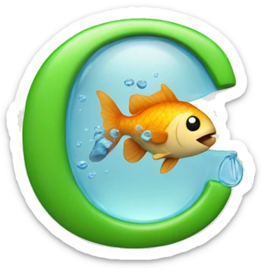 The letters C and D with a little fish in the center sticker