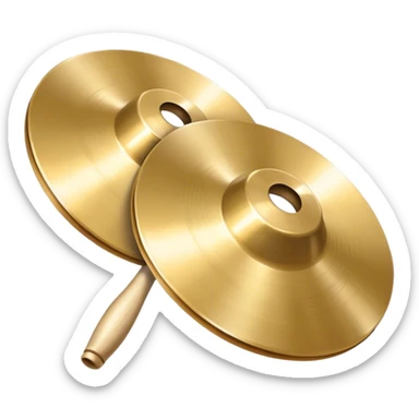 A pair of hand held cymbals sticker