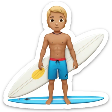 Julius as a surfer  sticker