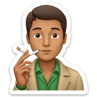 Guy smoking weed sticker