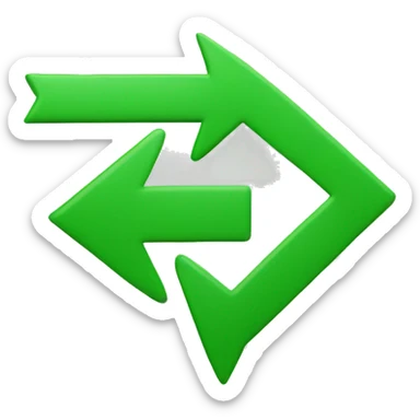 Stock market arrow green  sticker
