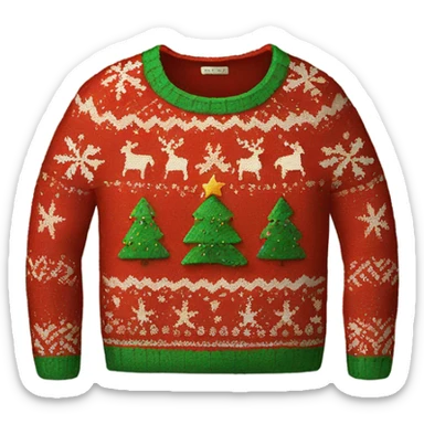 Ugly Christmas sweater sticker