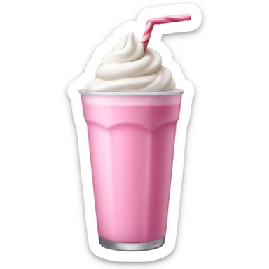 Pink milkshake sticker