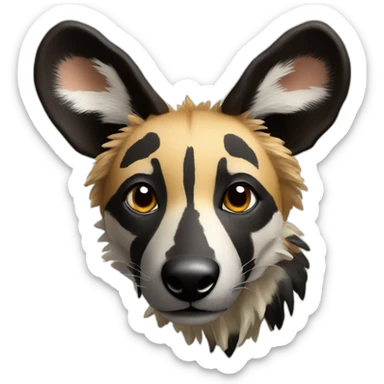 african wild dog sticker
