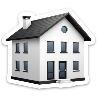 simple house  LINE-drawing Outline sticker