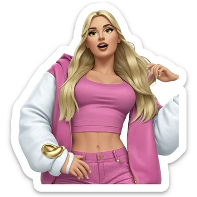 blonde girl in stylish outfit sticker