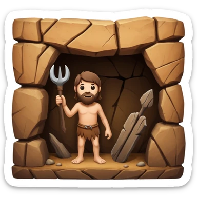 caveman art stickman sticker