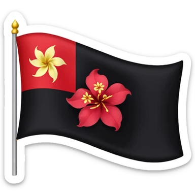 Black Hong Kong flag sticker